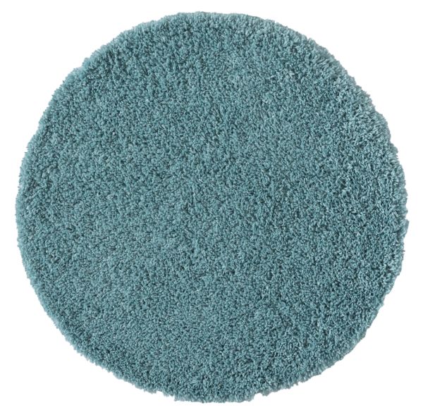Teppich Elodie, 100cm x 100cm, Farbe Hellblau, rund, Florhöhe 37mm