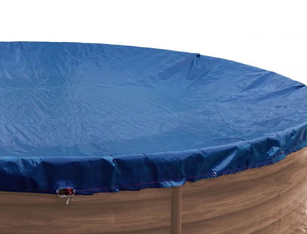 Grasekamp Abdeckplane für Pool rund 420 cm Royalblau Planenmaß 480cm Sommer Winter