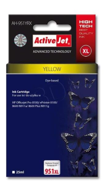 TIN ACTIVEJET AH-951YRX XL Refill für HP No.951XL yellow