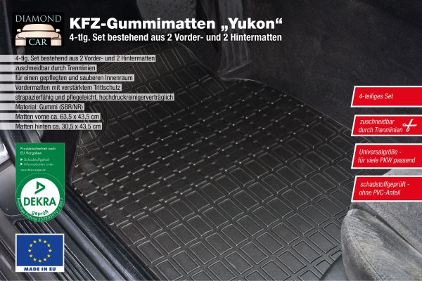 Diamond Car KFZ-Gummimatten-Set Yukon 4er-Set
