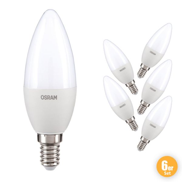 Osram LED Leuchtmittel "Kerze", 5 W, E14 - 6er Set