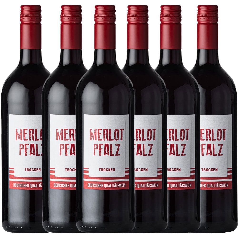 Moselland Pfalz Merlot Qualitätswein 2020 trocken - 6er Karton Moselland Norma24 DE