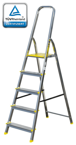 Leiter - Aluminium , 5 Stufen , klappbar - 150 kg