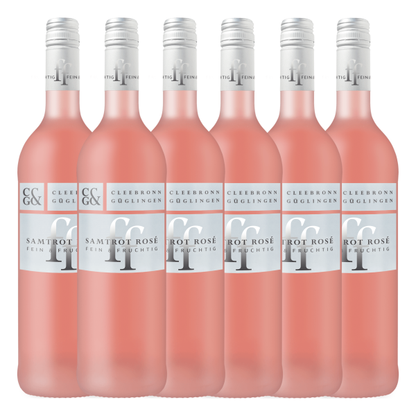 Cleebronner Samtrot Rosé Qualitätswein Fein & Fruchtig 6er Karton