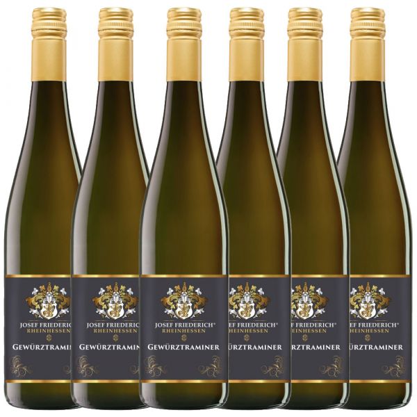Josef Friedrich Gewürztraminer Qualitätswein Rheinhessen Deutschland, lieblich 0,75 l 6er Karton