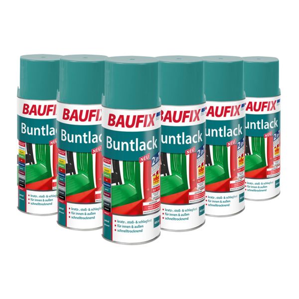 BAUFIX Buntlack-Spray, 6er-Set - Petrol