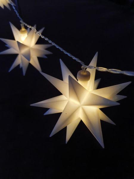Star-Max LED Sternen-Lichterkette, 18 warmweiße LEDs