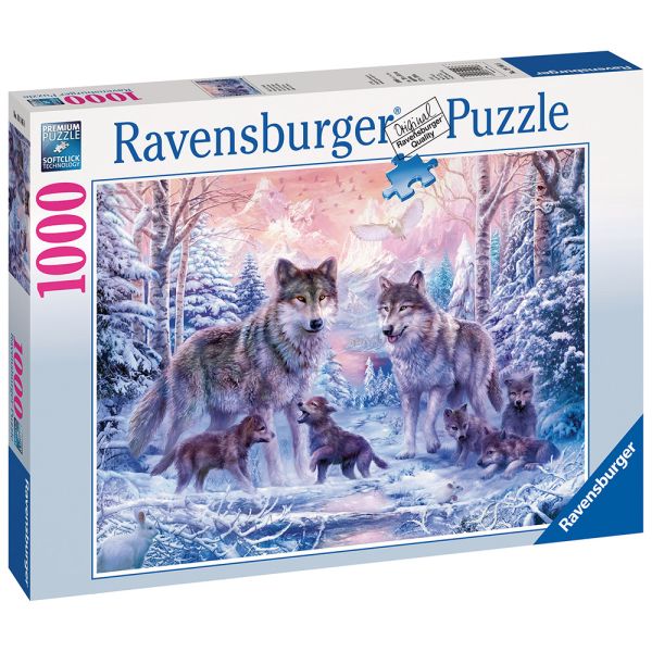 1.000 Teile Puzzle - Arktische Wölfe