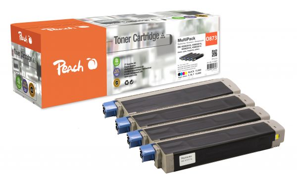 Peach Spar Pack Tonermodule ersetzt Oki 45862818, 45862816, 45862815, 45862814