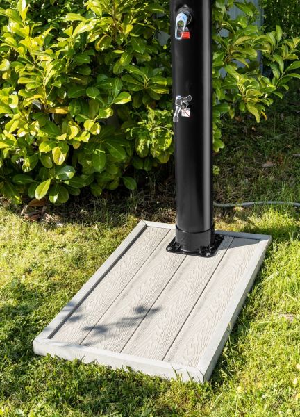 HC Garten & Freizeit Outdoor Bodenelement WPC Anti Rutsch für Pool-Leitern & Solarduschen weiß