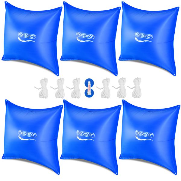 monzana® Poolkissen 6er-Set Blau 120x120cm -20°C