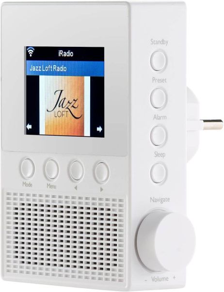 VR-Radio IRS-300 Internet Steckdosenradio mit WLAN & Fernbedienung, 6,1-cm-Display, 6 Watt
