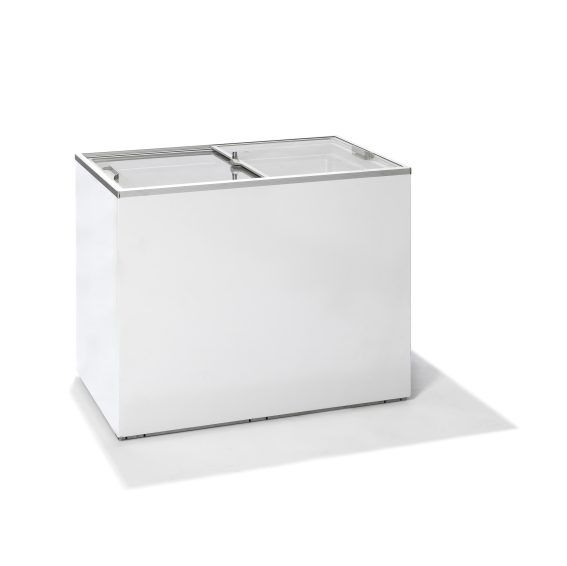 Cooldura Kühlbox mit Glasschiebetür Weiß