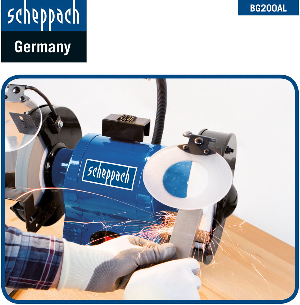 Scheppach Schleifmaschine BG200AL | 230/50 Norma24 kW WE 0.55