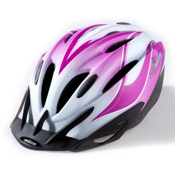 Topvelo Fahrradhelm für Kinder / Jugendliche, Weiß / Pink