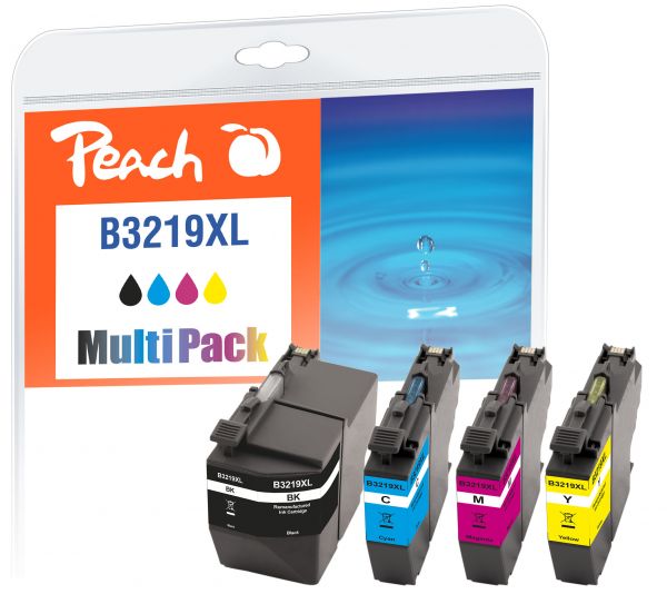 Peach Spar Pack Tintenpatronen ersetzt Brother LC-3219XLVALDR
