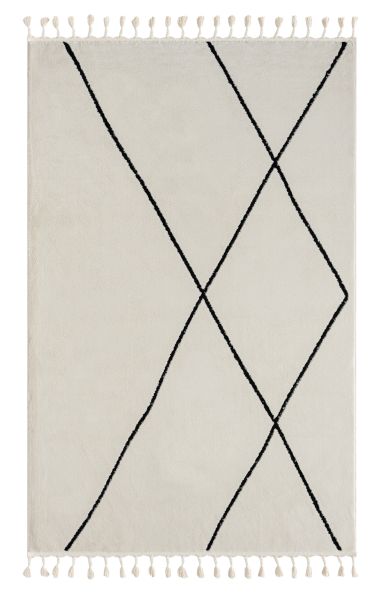 Teppich Moroccan Hideaway, 230 cm x 160 cm, Farbe weiß, rechteckig, Florhöhe 19mm