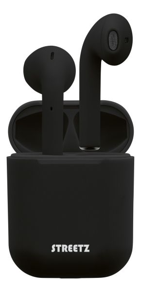 STREETZ TWS-0003 Bluetooth In-Ear Kopfhörer mit Ladeschale, schwarz