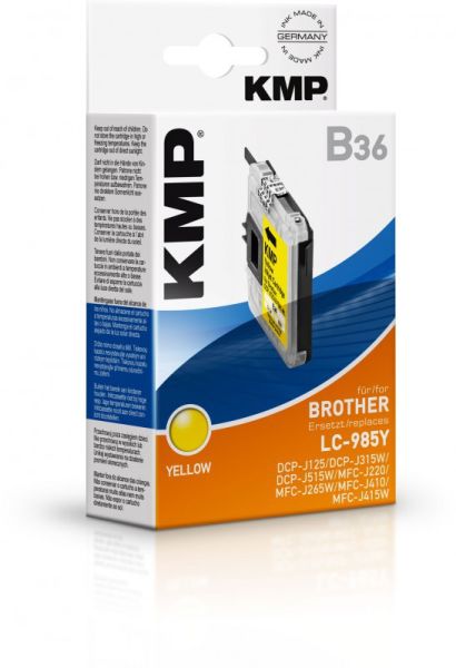 KMP B36 Tintenpatrone ersetzt Brother LC985Y