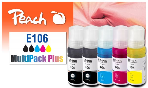 Peach Spar Pack Plus Tintenpatronen, ersetzt Epson No. 106