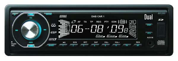 Dual DAB Car 1 Autoradio mit DAB+ / UKW-PLL-Radio mit CD und USB/SD-Slot