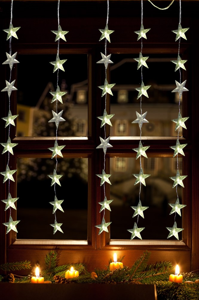 Star-Max LED-Fenster-Vorhang Sterne