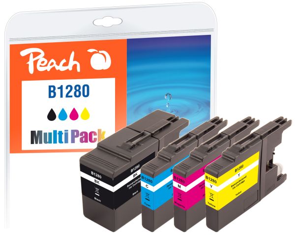 Peach Spar Pack Tintenpatronen, ersetzt Brother LC-1280XLVALBP