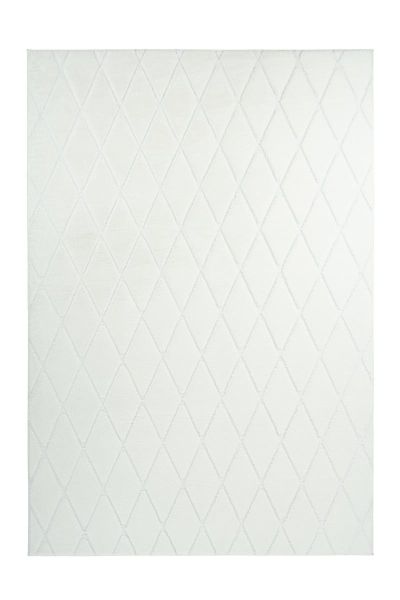 megusta 3D-Hochflorteppich Weiß 80cm x 250cm