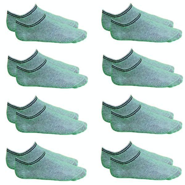 Zecond Zkin 8 Paar Sneaker Socken Gr. 32 - 38 grau Sommersocken Füßlinge aus Baumwolle