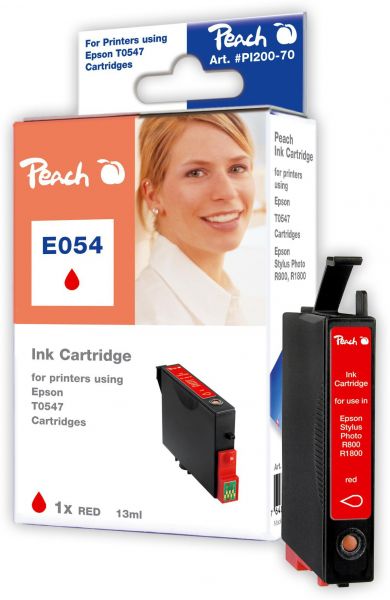 Peach Tintenpatrone rot kompatibel zu Epson T0547