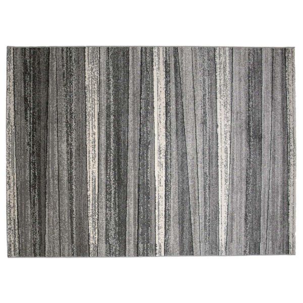 HOMCOM Teppich Kurzflor Grau 150 x 80 x 0,6 cm