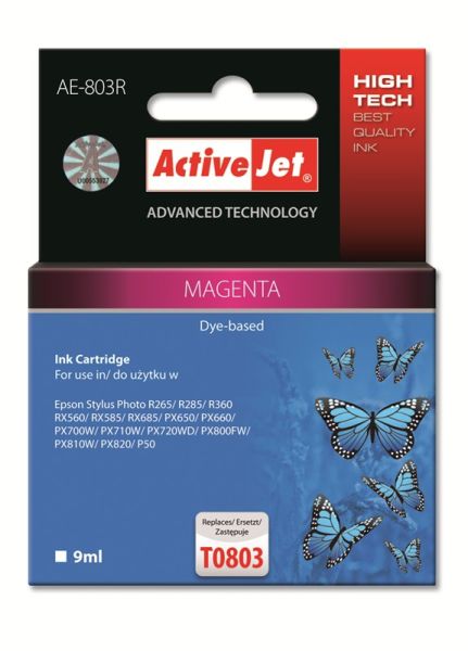 TIN ACTIVEJET AE-803R Refill f.  Epson T0803 Magenta  9ml