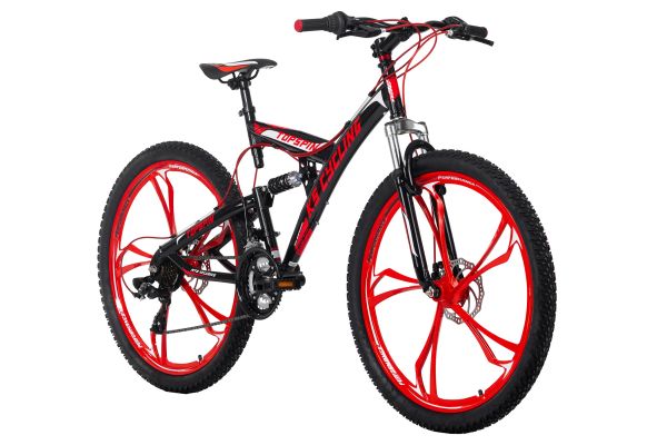 KS Cycling Mountainbike Fully 26'' Topspin schwarz-rot RH 46 cm
