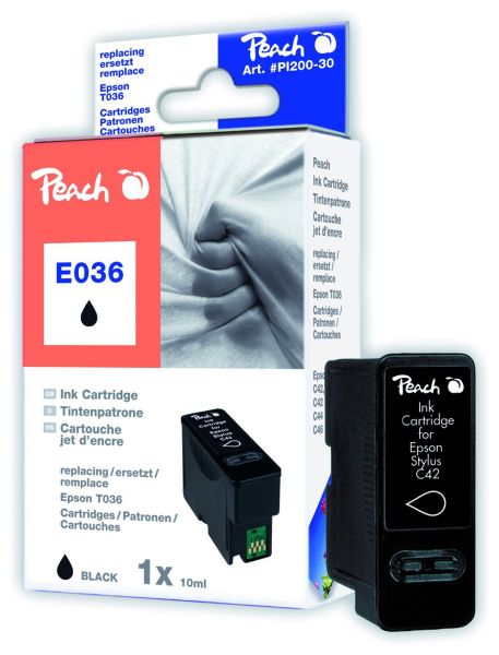 Peach Tintenpatrone schwarz kompatibel zu Epson T036