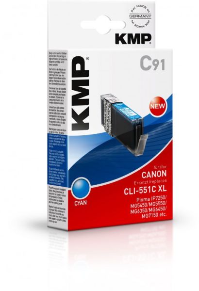 KMP C91 Tintenpatrone ersetzt Canon CLI551CXL (6444B001)