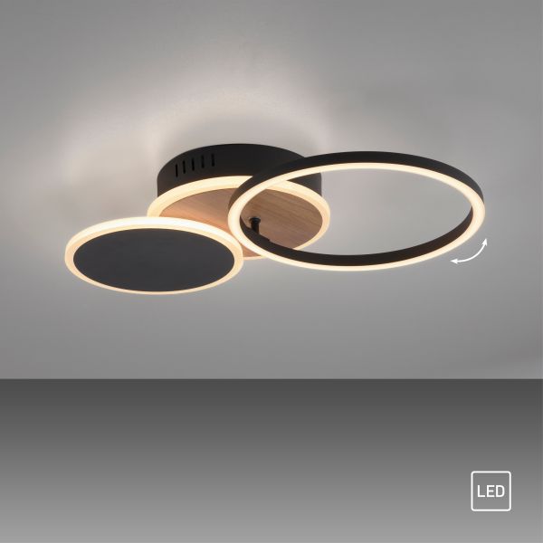 LeuchtenDirekt LED Deckenleuchte SEVENT, 1xLED-Board/25,5W/3000K, Innenleuchte, IP20