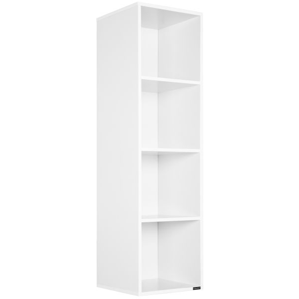 Casaria® Bücherregal Skylar Weiß 106x30x30cm
