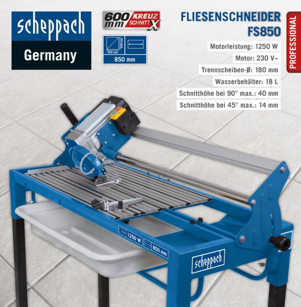 DETAIL Scheppach Fliesenschneider FS850