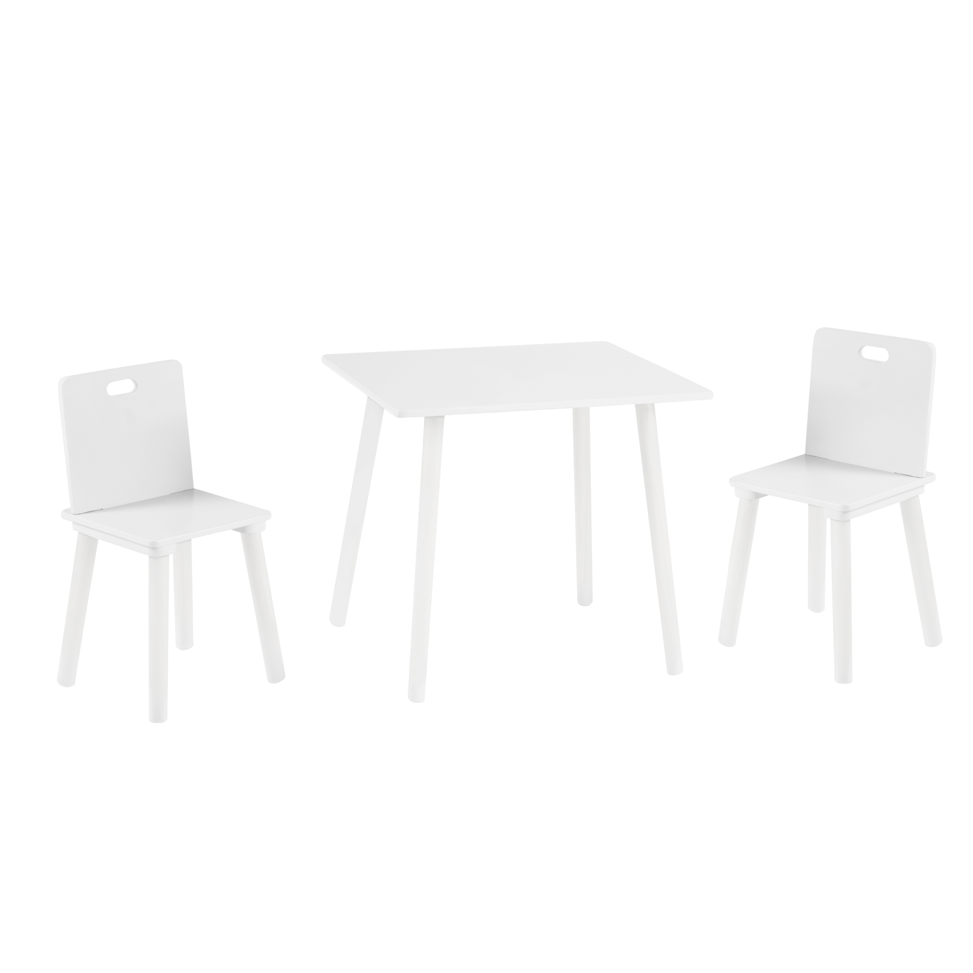 roba Kinder Sitzgruppe, Kindermöbel Set aus 2 Kinderstühlen & 1 Tisch,  Sitzgarnitur Holz, weiß lackiert. | Norma24