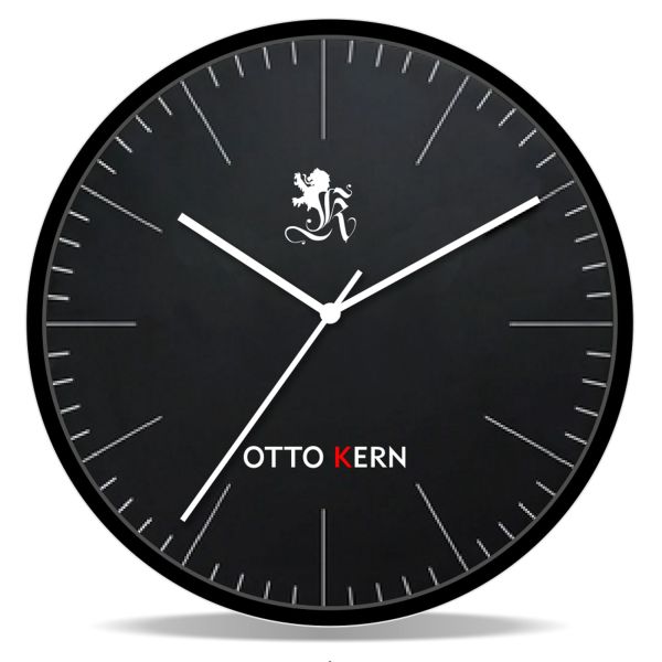Otto Kern Design Wanduhr 30 cm geräuscharmes japanisches Uhrwerk