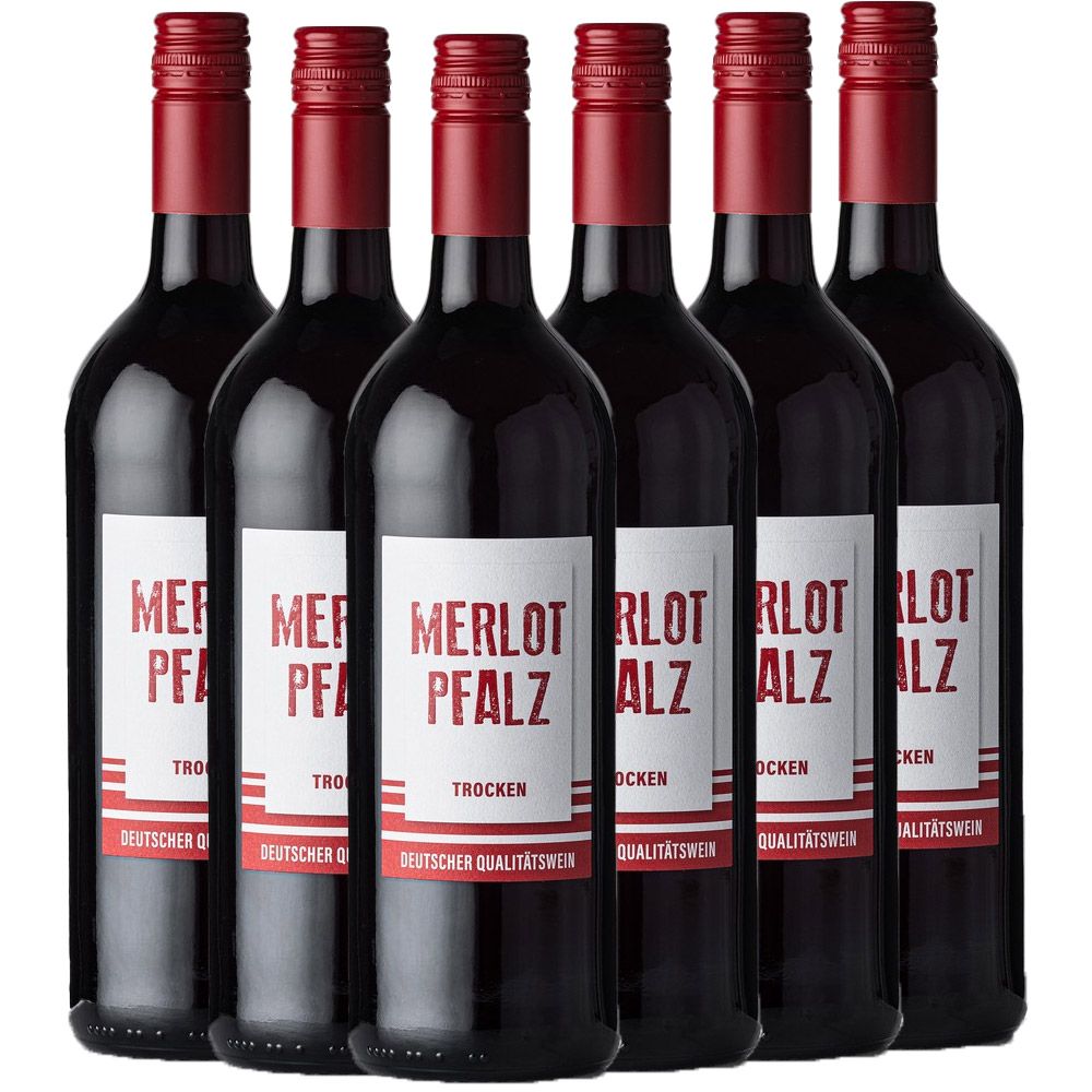 Moselland Pfalz Merlot Qualitätswein 2020 trocken - 6er Karton Moselland Norma24 DE