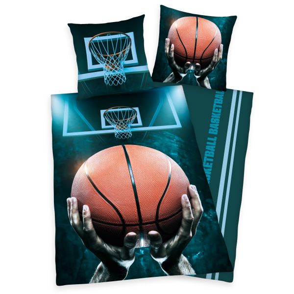 Basketball Bettwäsche, Größe: 135 x 200 cm