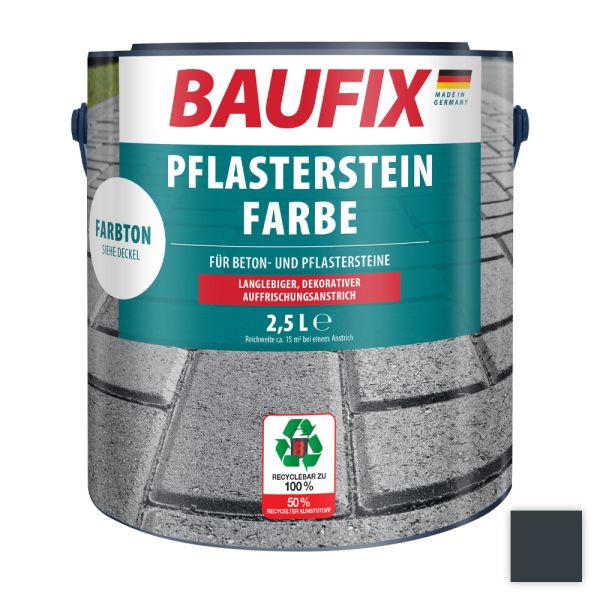 Baufix Pflasterstein-Farbe - Anthrazitgrau 2,5L