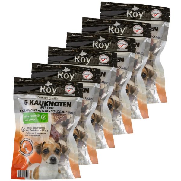 Roy 6 Kauknoten mit Ente 6 cm, 100 gr., 6 Stück