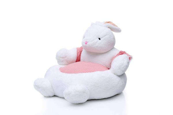 Kayoom Plüschsessel Bunny 207 Weiß / Pink