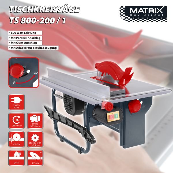 Matrix Tischkreissäge TS 800-200 / 1