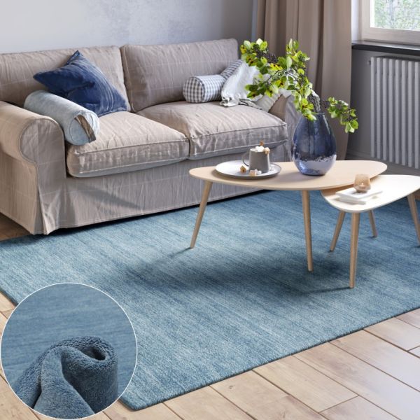 Teppich Adelle 150cm x 80cm, Farbe Blau, rechteck