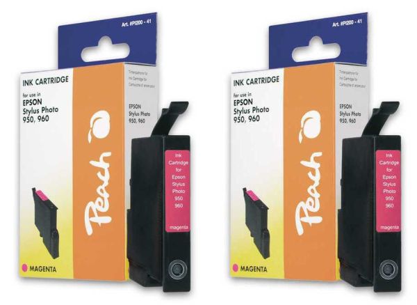Peach Doppelpack Tintenpatronen magenta kompatibel zu Epson T0333