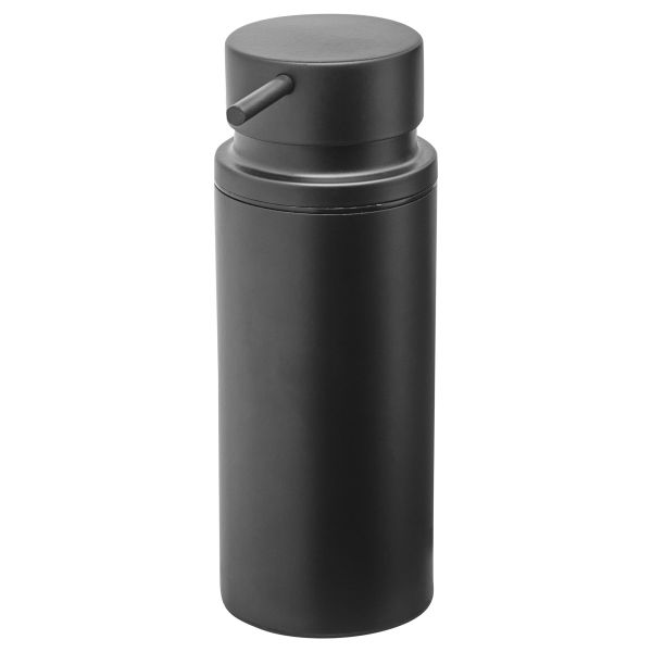 AMARE Luxus Pump Seifenspender Zylinder - Schwarz, 7 x 10,5 x 13 cm, 350ml