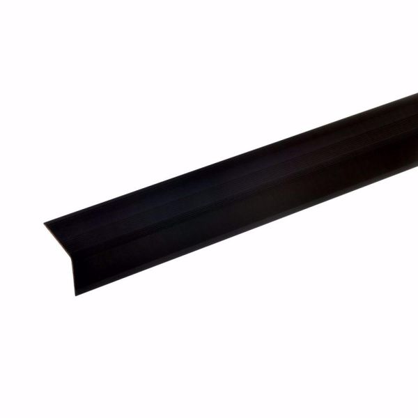 acerto® Alu Treppenwinkel-Profil 100cm 22x30mm bronze dunkel selbstklebend